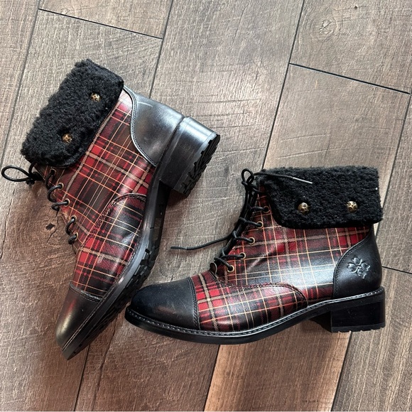 Patricia Nash Shoes - Patricia Nash Lia Plaid Leather Booties